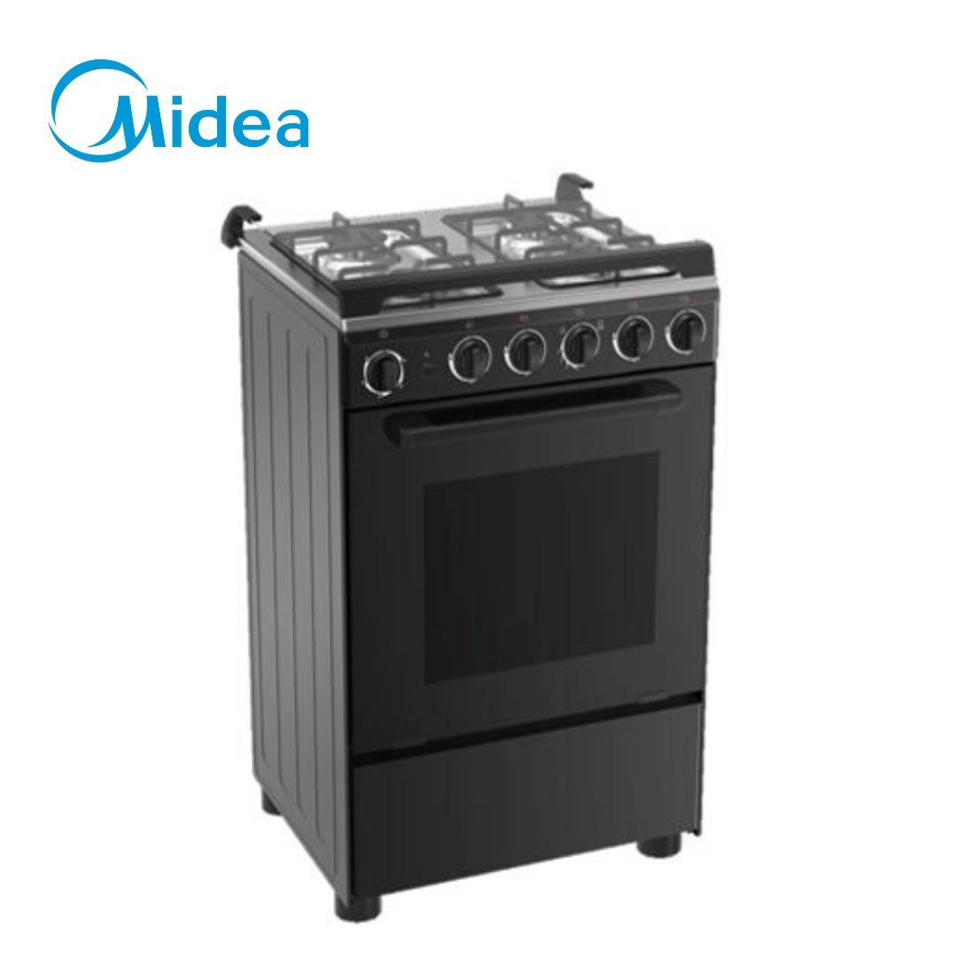 Midea 60cm Black Gas Range (4 Gas Burners)