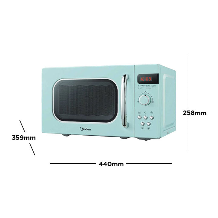 Midea 20L Light Blue Digital Control Microwave Oven