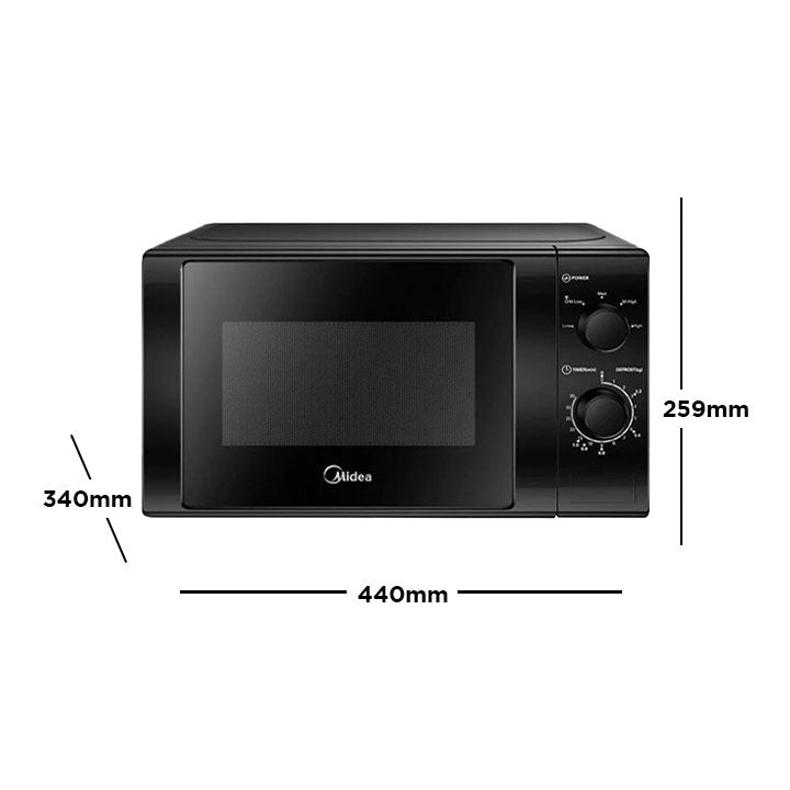 Midea 20L Black Mechanical Microwave Oven