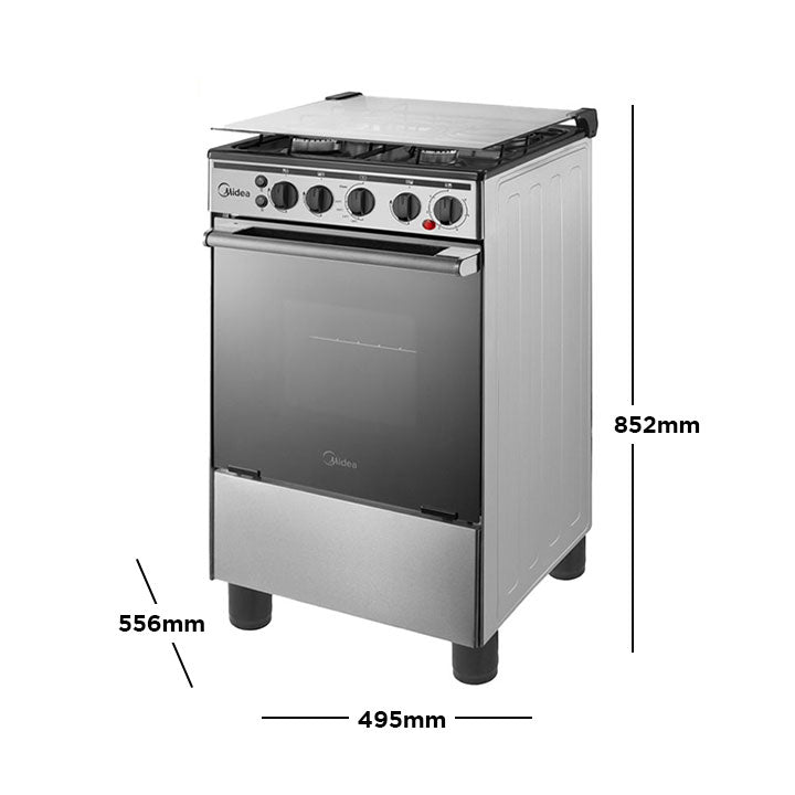 Midea 50cm 3 Gas Burners with 1 Hot Plate