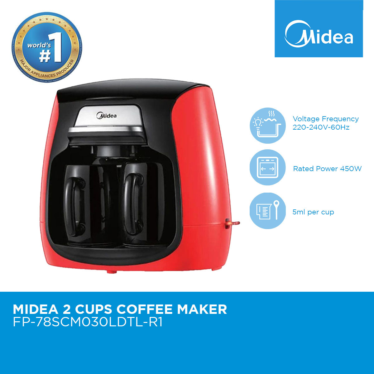 Midea 2 Cups Coffee Maker