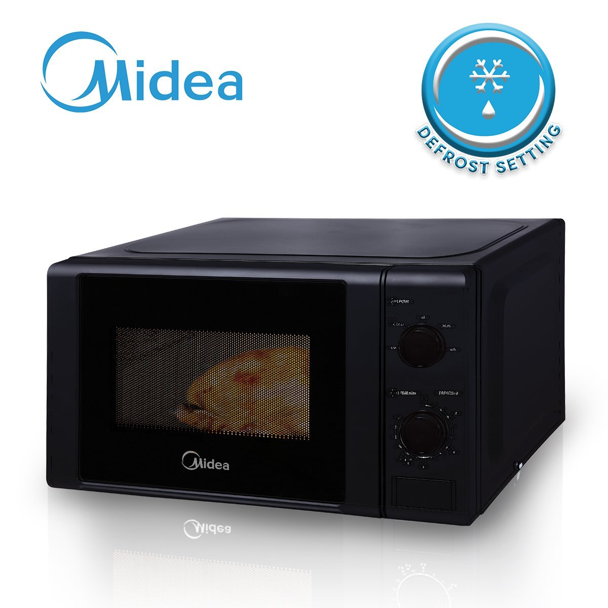 Surprisingly Friendly Midea 20L Black Mechanical Microwave Oven