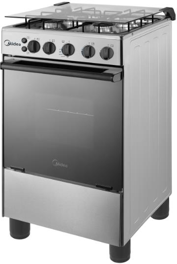 Midea 50cm Stainless Steel Gas Range (4 Gas Burners)