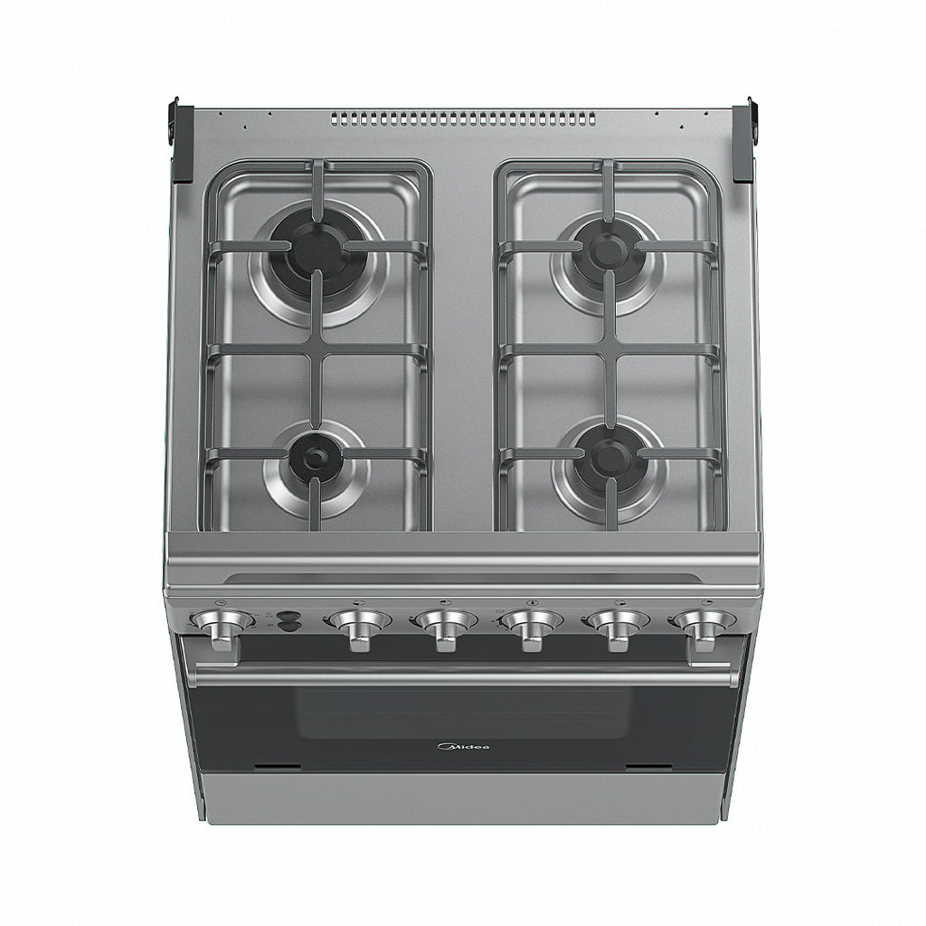 Surprisingly Friendly MIDEA 60cm 4Gas ( Inox Silver)