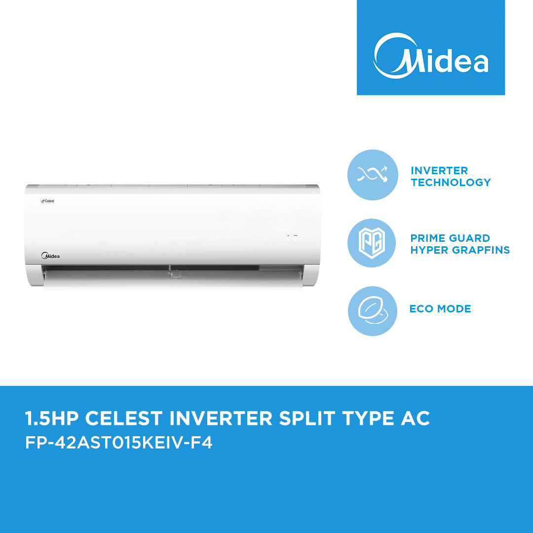 Midea Celest Split Type Inverter R32 1.5HP