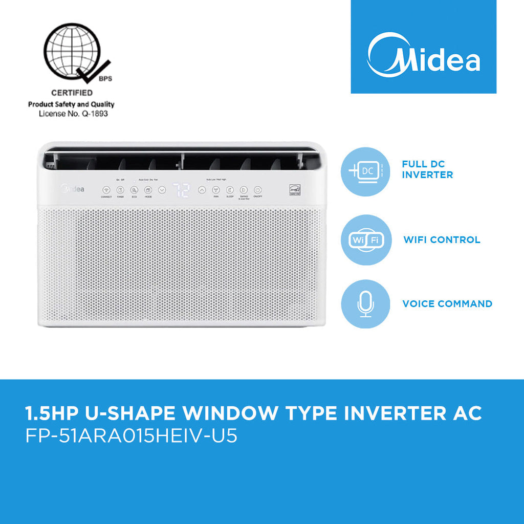 Midea U 1.5hp Window Type Inverter with FREE Midea EFAN (FS40-19K)
