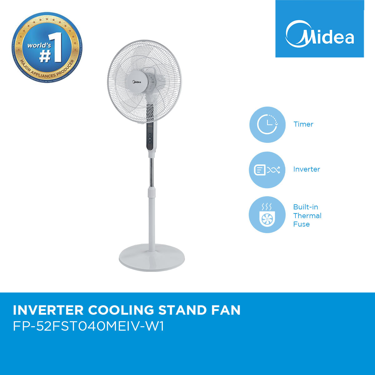 Surprisingly Friendly Midea 5 Blades Timer and DC Inverter Fan
