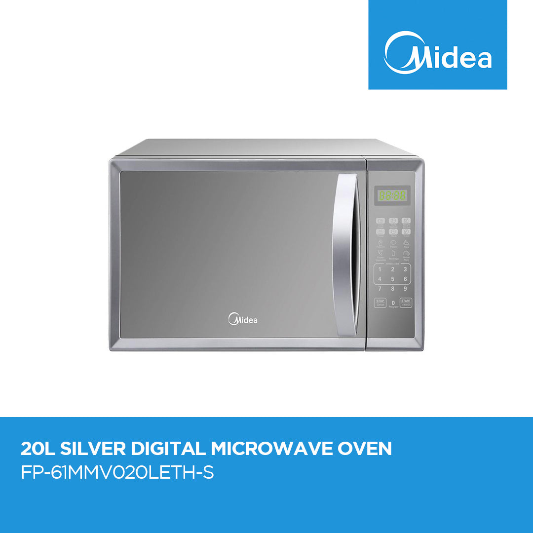 Midea 20L Silver Digital Microwave Oven