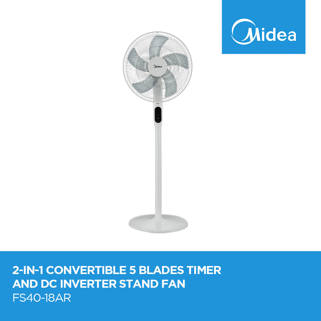 Surprisingly in Midea 2 in 1 Convertible 5 Blades Timer and DC Inverter Stand Fan