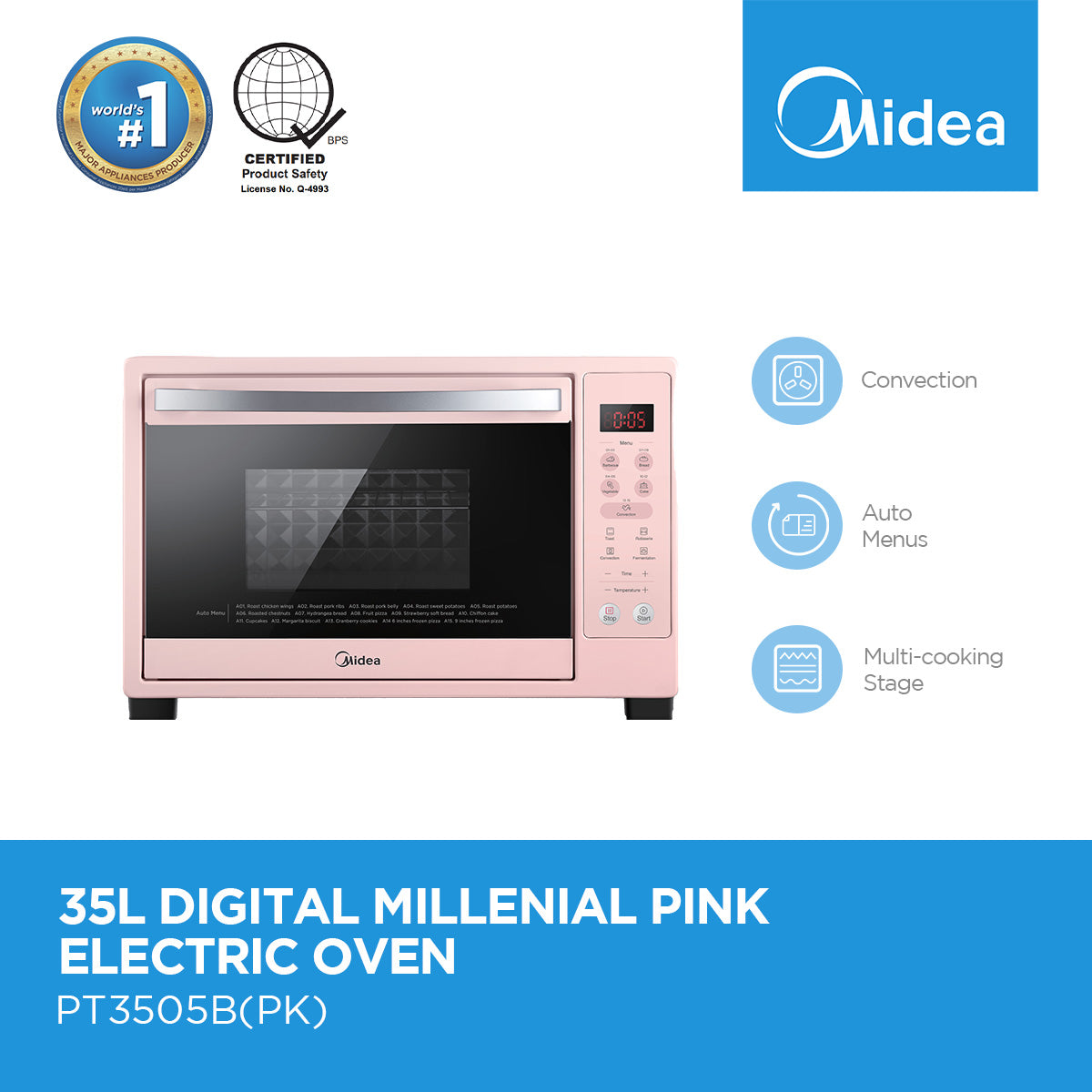 Midea 35L Electric Oven w/ Convection