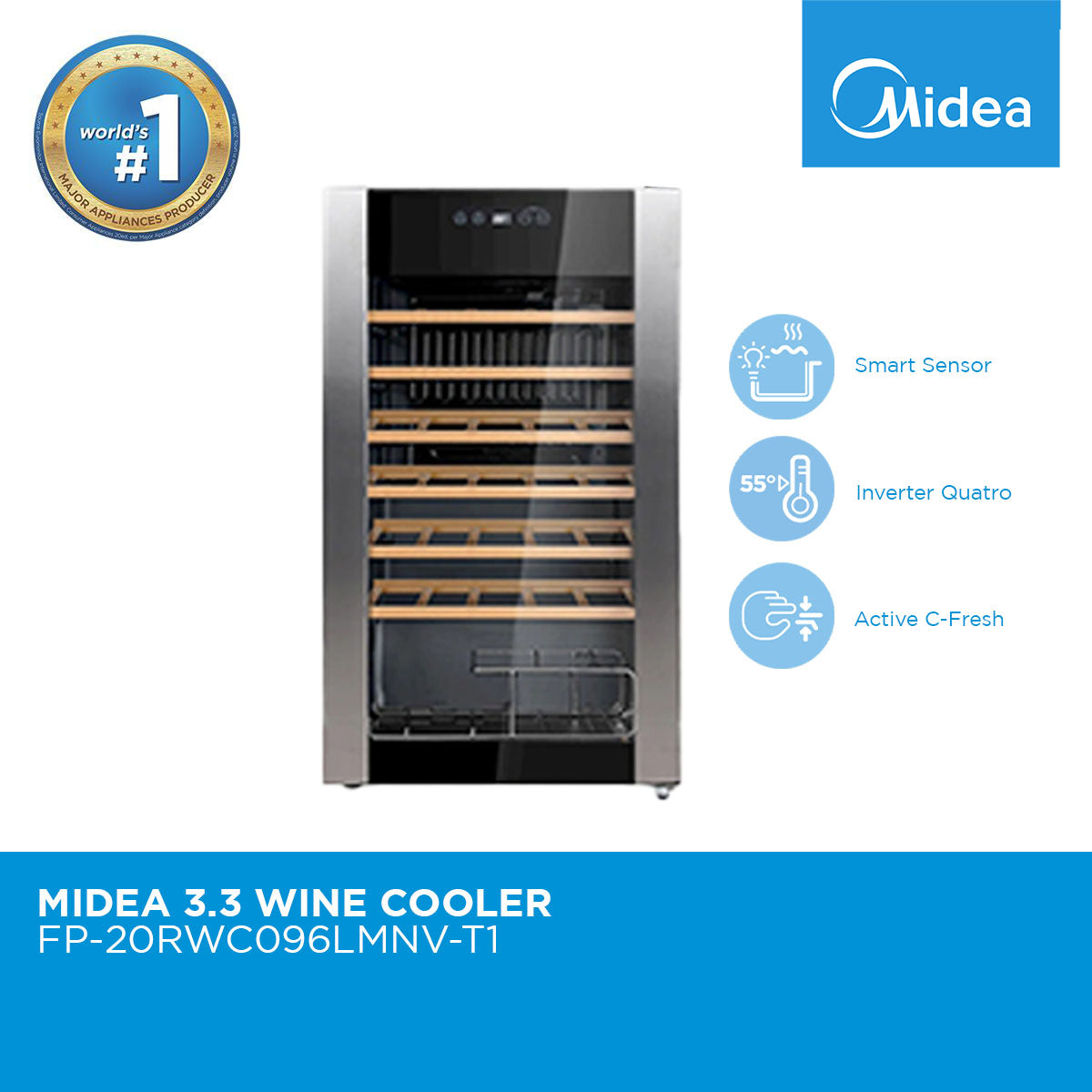 Midea Wine Cooler 3.3 cuft