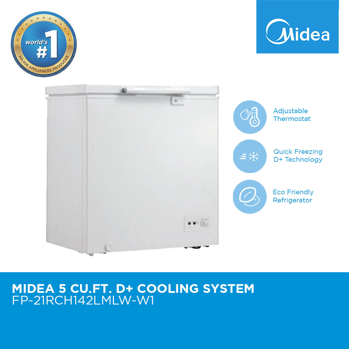 Midea 5 Cu.Ft. Inverter Chest Freezer