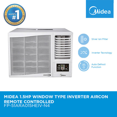 Midea 1.5 HP Window Type Inverter Aircon - Remote Controlled