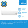 Midea GenesisPro High Wall Inverter R32 1.5 HP